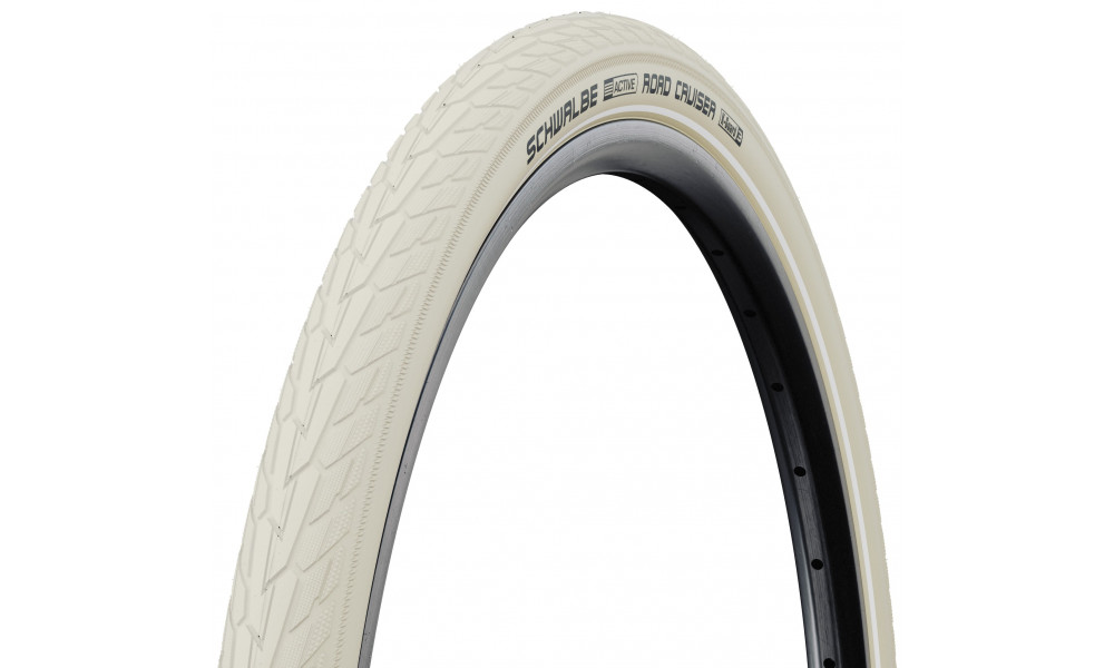 Väliskumm 28" Schwalbe Road Cruiser HS 484, Active Wired 42-622 / 28x1.60 Creme-Reflex 