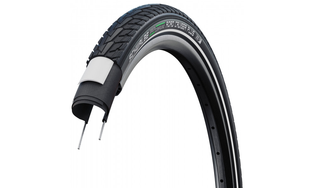 Väliskumm 28" Schwalbe Road Cruiser Plus HS 484, Active Wired 37-622 / 28x1.40 GreenCompound Reflex - 4