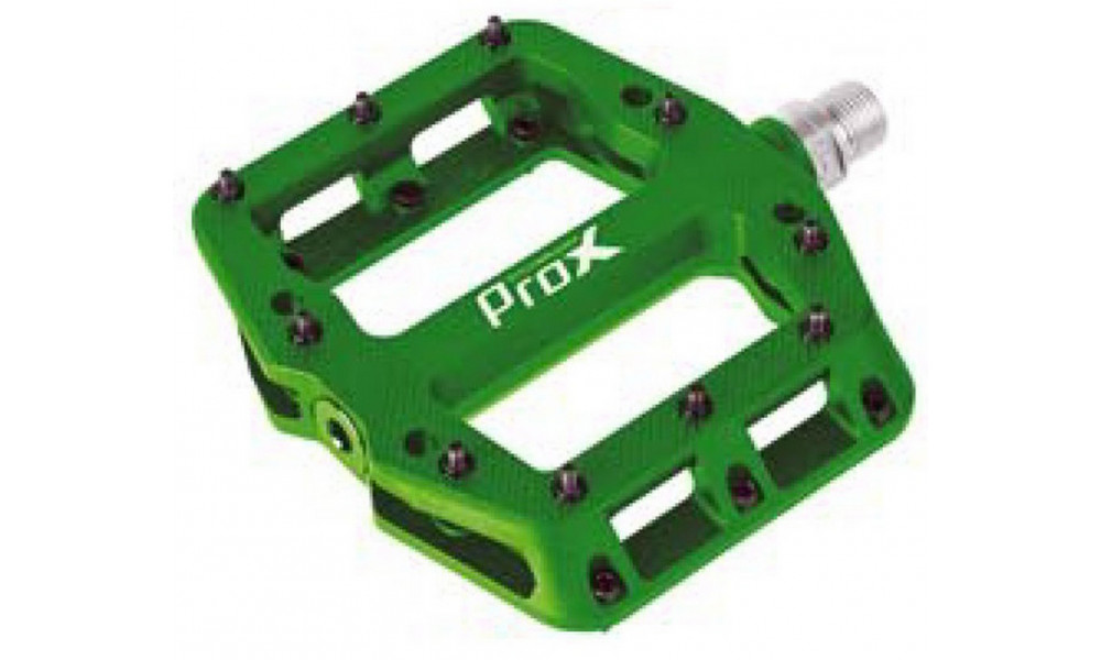 Pedaalid ProX Base Pro 26 plastic Pins axle Cr-Mo green - 1