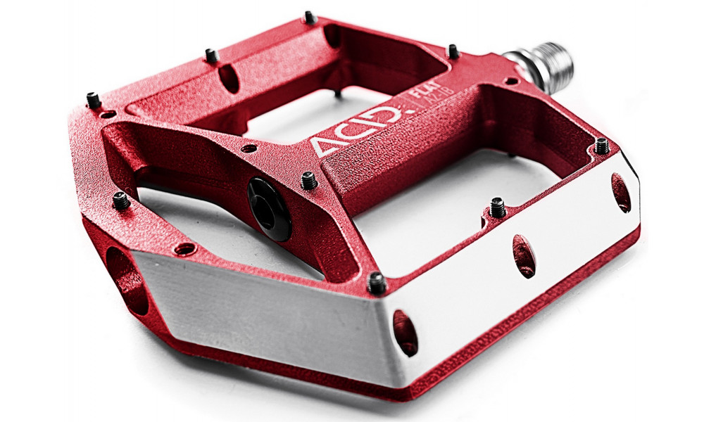 Pedaalid ACID Flat A2-IB Alu red - 1