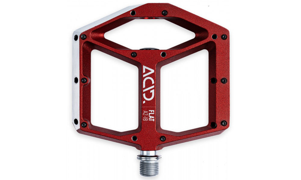 Pedaalid ACID Flat A2-IB Alu red - 2