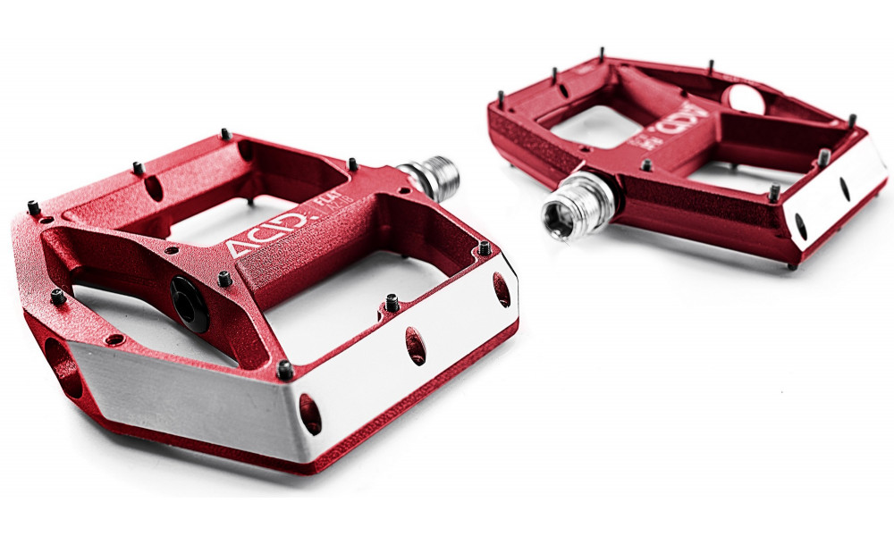 Pedaalid ACID Flat A2-IB Alu red - 3
