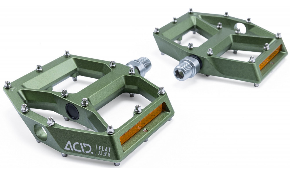 Pedaalid ACID Flat A3-ZP R Alu olive - 3