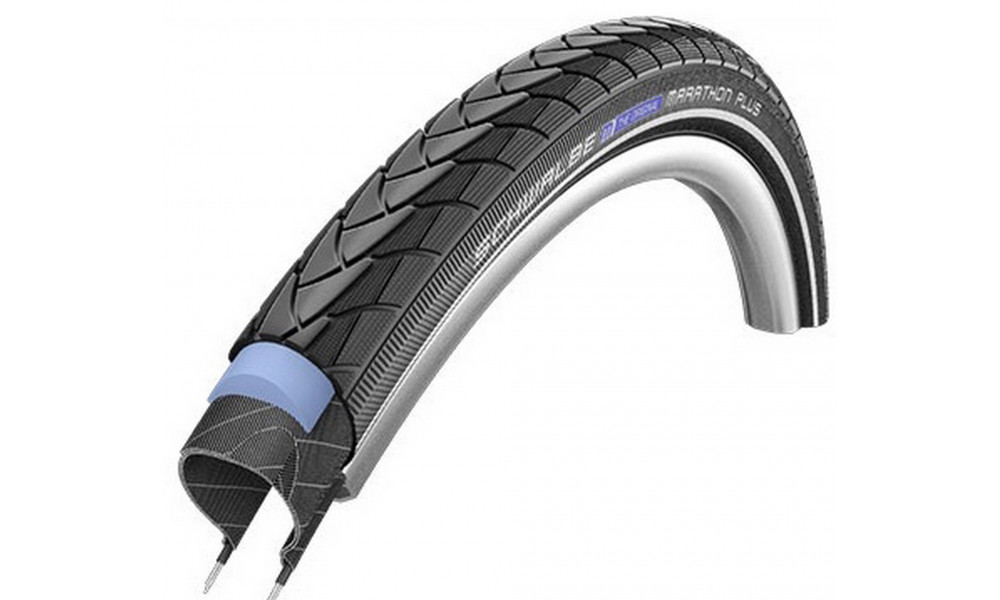 Väliskumm 28 x 1 1/2" Schwalbe Marathon Plus HS 348 Perf Wired 40-635 Black-Reflex 