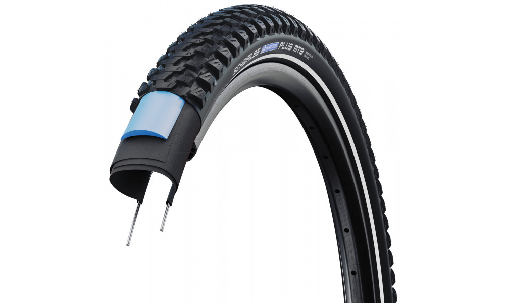 Väliskumm 29" Schwalbe Marathon Plus MTB HS 468, Perf Wired 54-622 / 29x2.10 Black-Reflex - 3