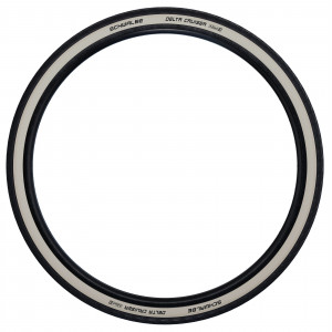 Väliskumm 28" Schwalbe Delta Cruiser HS 431, Active Wired 28-622 / 700x28C Whitewall