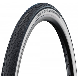 Väliskumm 28" Schwalbe Road Cruiser HS 484, Active Wired 42-622 / 28x1.60 Whitewall-Reflex