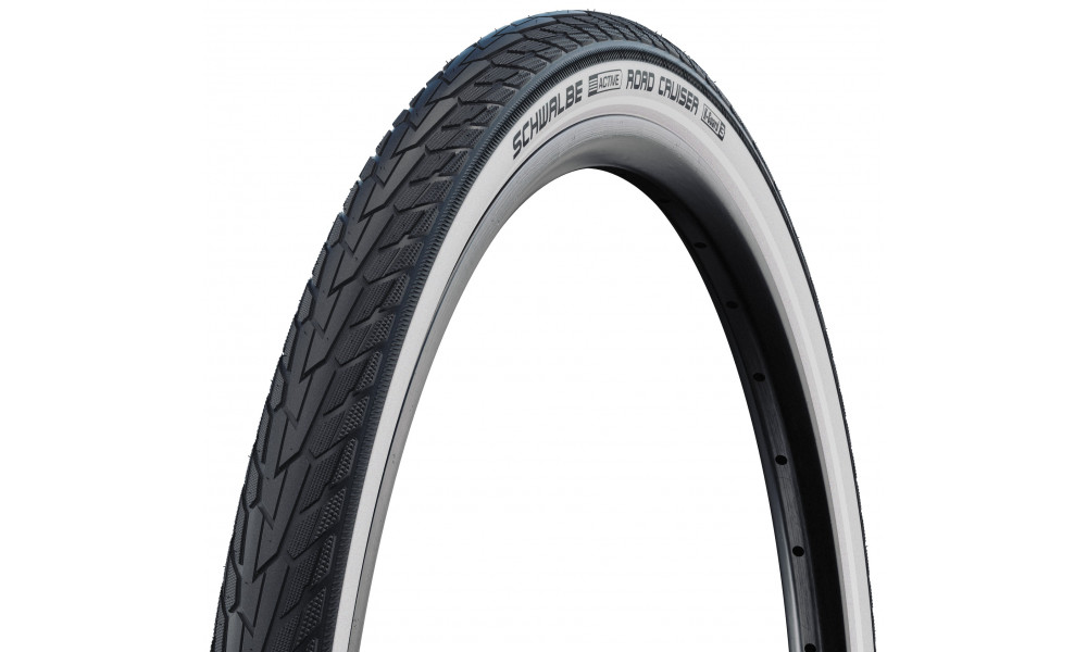 Väliskumm 28" Schwalbe Road Cruiser HS 484 Active Wired 42-622 / 28x1.60 Whitewall-Reflex - 1