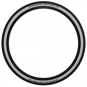 Väliskumm 28" Schwalbe Road Cruiser HS 484, Active Wired 42-622 / 28x1.60 Whitewall-Reflex