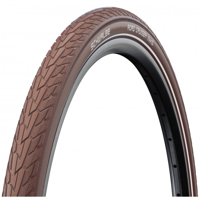 Väliskumm 28" Schwalbe Road Cruiser HS 484, Active Wired 47-622 / 28x1.75 Coffee-Reflex