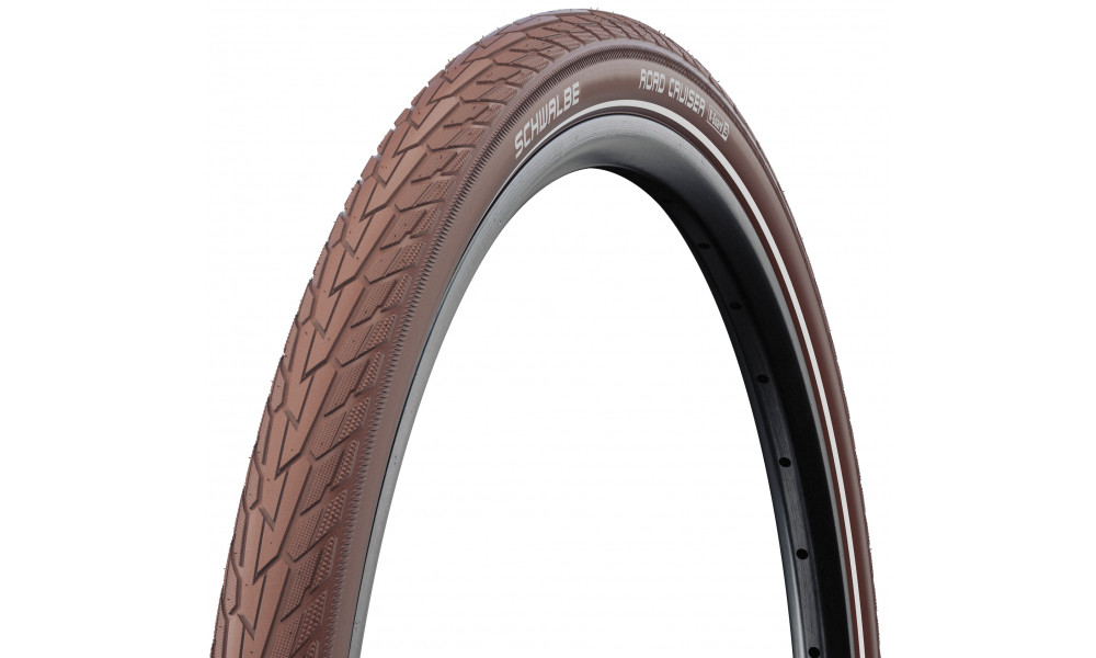Väliskumm 28" Schwalbe Road Cruiser HS 484 Active Wired 47-622 / 28x1.75 Coffee-Reflex 