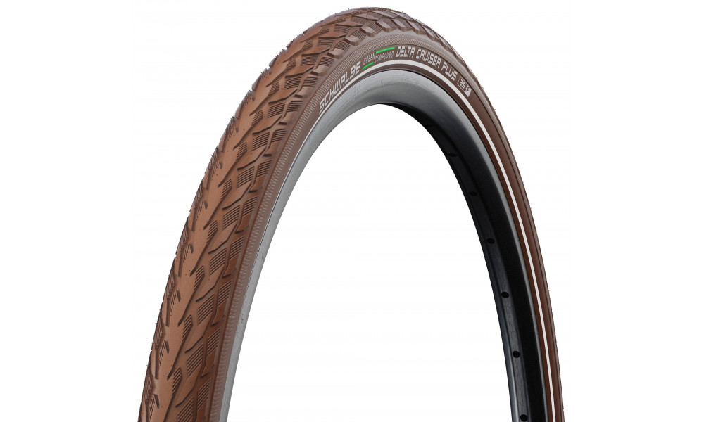 Väliskumm 28" Schwalbe Delta Cruiser Plus HS 431, Active Wired 37-622 / 28x1.40 Brown-Reflex - 1
