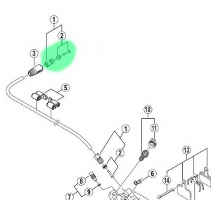 Ketaspiduri voolik kinnitusvahendid Shimano SM-BH59 with bolt