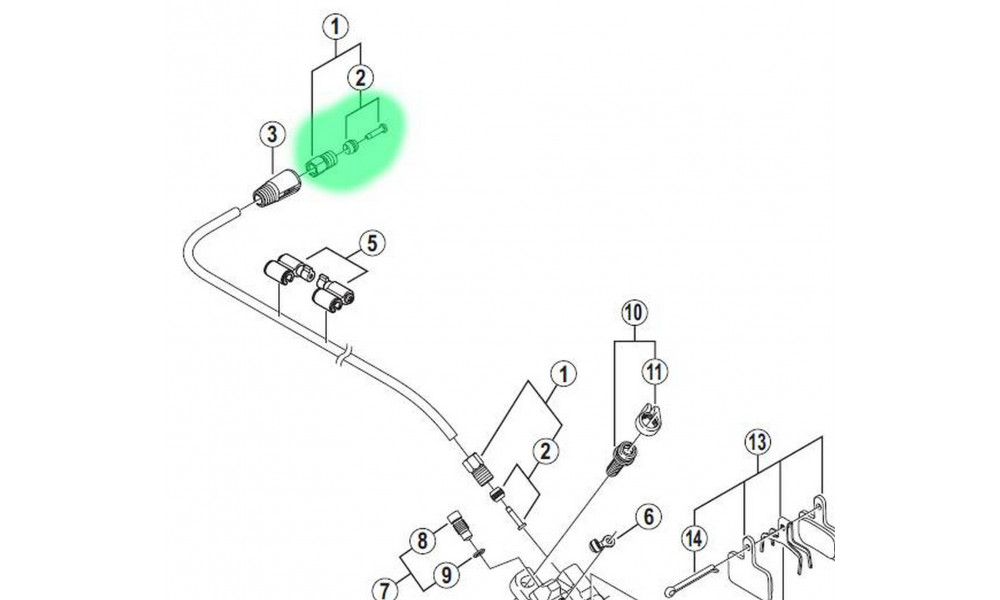 Ketaspiduri voolik kinnitusvahendid Shimano SM-BH59 with bolt - 1