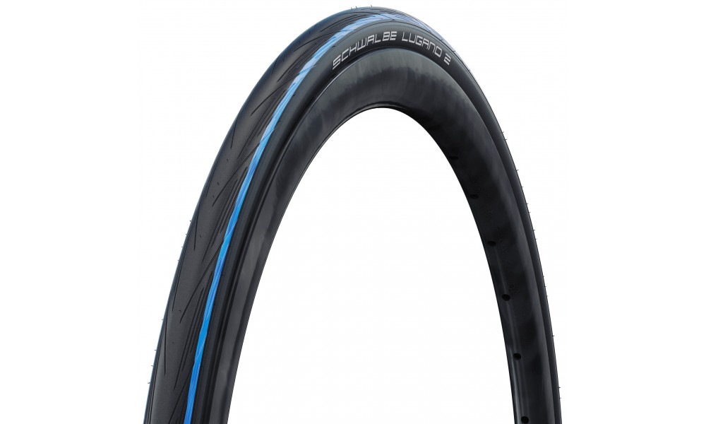 Väliskumm 28" Schwalbe Lugano II HS 471, Active Fold. 25-622 / 700x25C Blue Stripes 