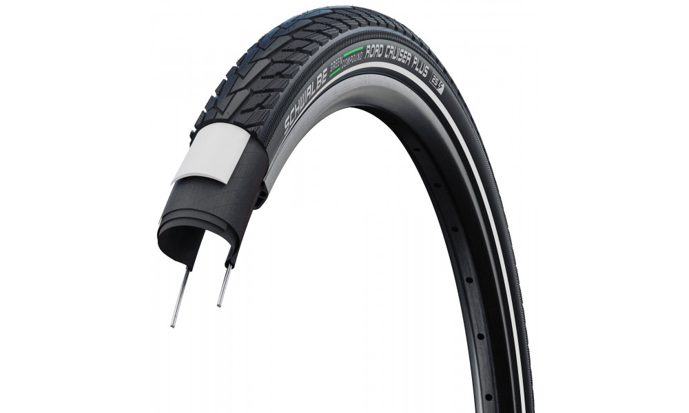 Väliskumm 28" Schwalbe Road Cruiser Plus HS 484, Active Wired 47-622 / 28x1.75 GreenCompound Reflex - 2