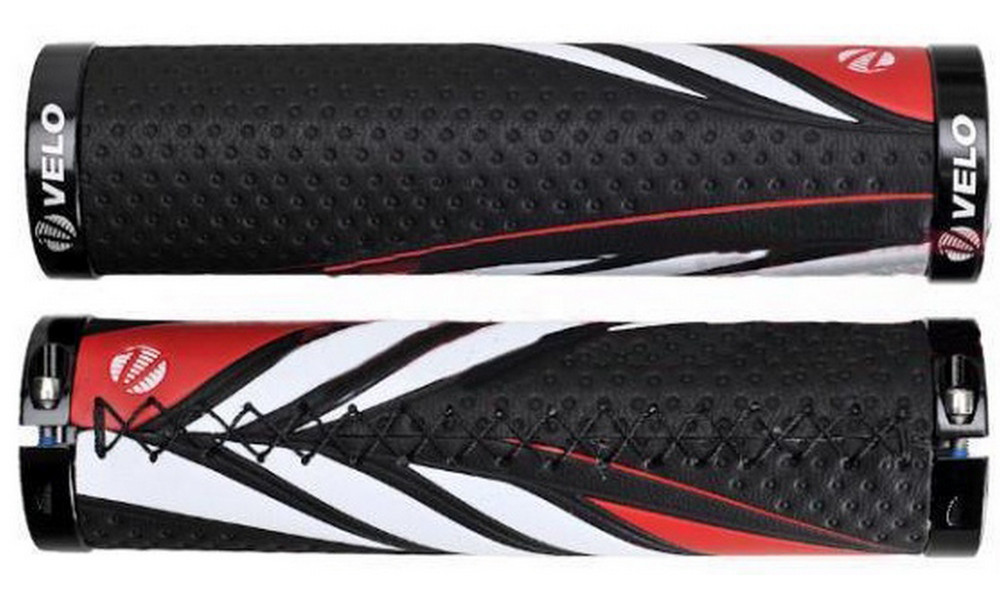 Käepidemed Velo ProX VLG-851AD3 130mm GEL Lock-on black-red - 1