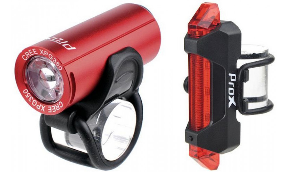 Tulede komplekt ProX Pictor CREE 350Lm + 10Lm USB red - 1