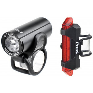 Tulede komplekt ProX Pictor CREE 350Lm + 10Lm USB black