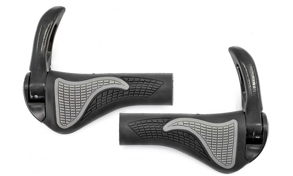 Käepidemed Azimut Ergo + Bar-Ends adjustable Alu 140mm black-grey - 1
