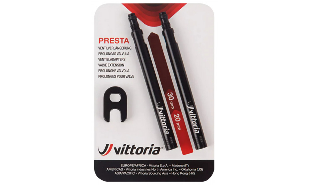 Ventiili pikendus Vittoria 30mm (2 pcs. in alu + spanner) 