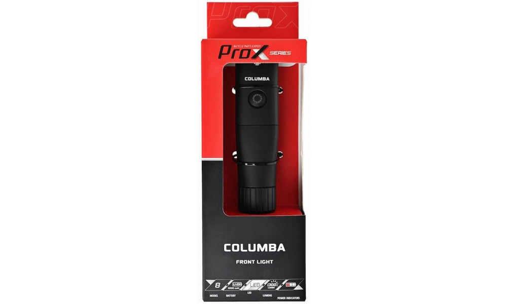 Esituli ProX Columba Memory Safe mode GoPro 1300Lm USB - 2