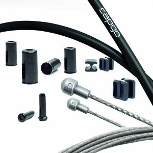 Piduritrosside komplekt Capgo BL stainless Shimano/Sram Road black