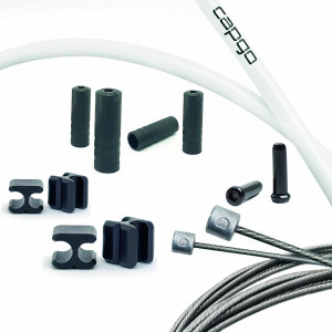 Käigutrossi komplekt Capgo BL Doube(2x) stainless Shimano/Sram Road & MTB white