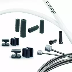 Käigutrossi komplekt Capgo BL Doube(2x) stainless Shimano/Sram Road & MTB white