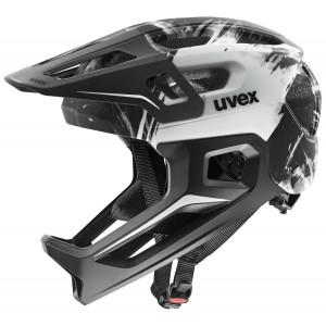 Kiivri Uvex react jr fullface black-white matt