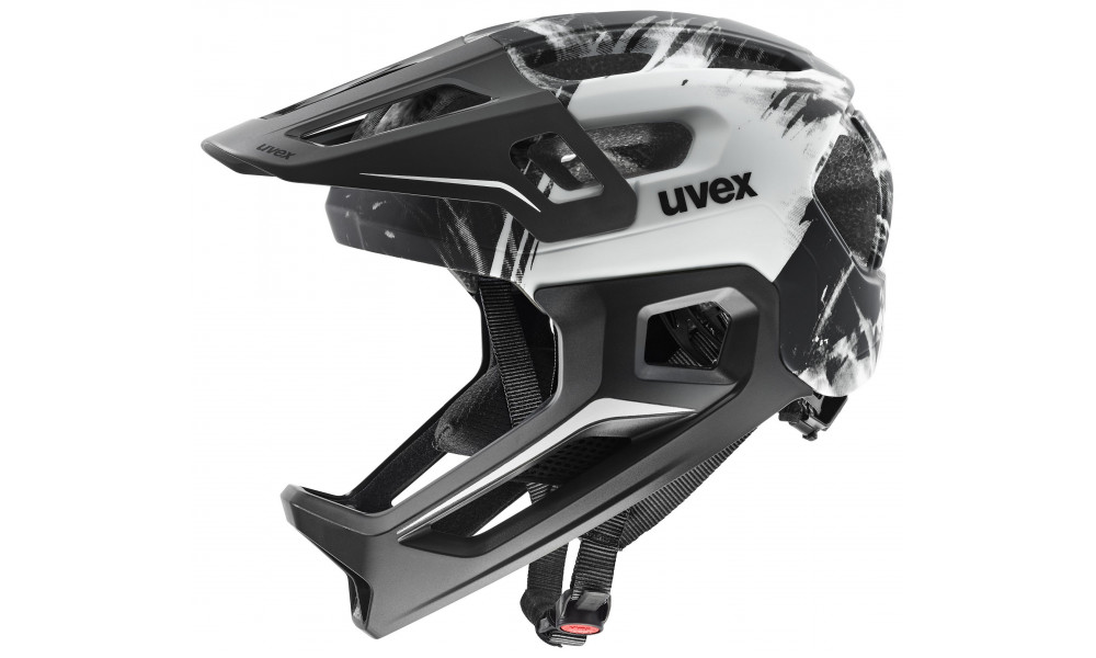 Kiivri Uvex react jr fullface black-white matt - 1