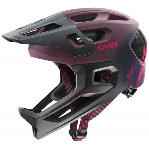 Kiivri Uvex react jr fullface cranberry matt