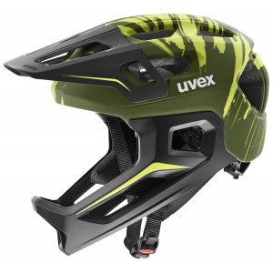 Kiivri Uvex react jr fullface dark olive matt