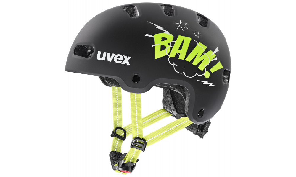 Kiivri Uvex kid 4 style bam black-lime matt - 1