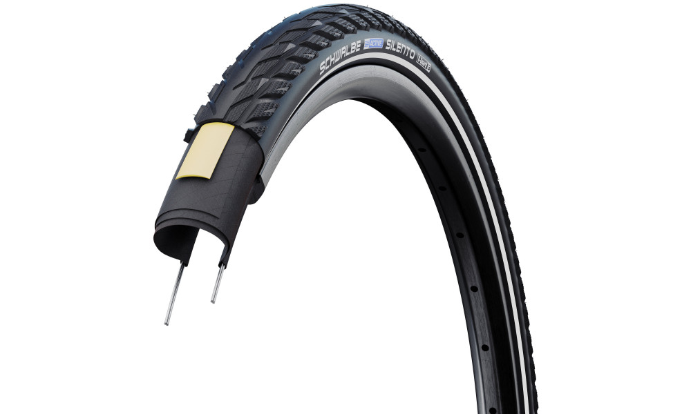 Väliskumm 28" Schwalbe Silento HS 421 Active Wired 37-622 / 28x1.40 Black-Reflex - 2