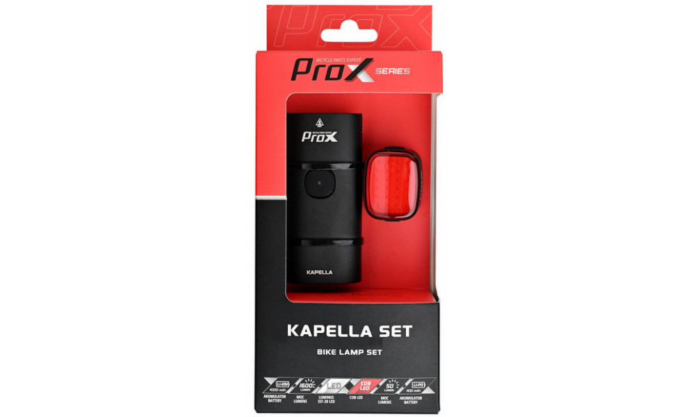 Tulede komplekt ProX Kapella 1600Lm + Ara I 50Lm Powerbank Ring Safe+Memory USB - 7