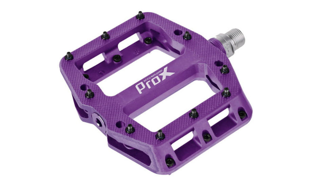 Pedaalid ProX Base Pro 26 plastic Pins axle Cr-Mo purple - 1