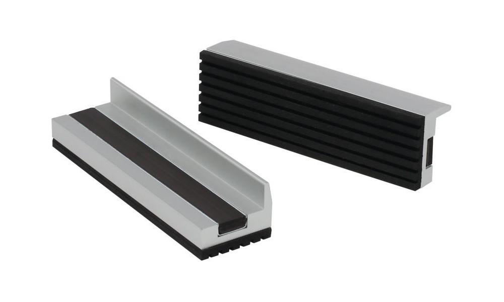 Tööriist Cyclus Tools protective aluminum vice jaws goma finely grooved magnetic 100 mm 2 tk. (720349) 