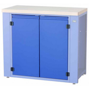 Töötoa lauaosa Cyclus Tools System 500 cabinet hinged doors with 2 levels for workbench 720801 blue (720804)