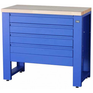 Töötoa laud Cyclus Tools System 500 with base cabinet 4 drawers 89 x 100 x 50 cm blue (720806)