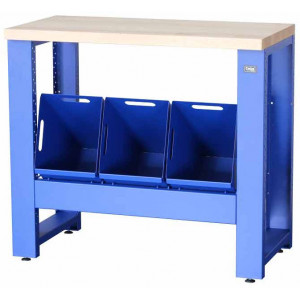 Töötoa laud Cyclus Tools System 500 trash can 3 x 25 L 89 x 100 x 50 cm blue (720809)