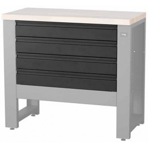 Töötoa lauaosa Cyclus Tools System 500 4 drawers for workbench 720851 anthracite (720853)