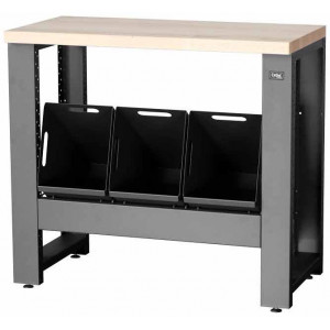 Töötoa laud Cyclus Tools System 500 89 x 100 x 50 cm with trash can 3 x 25 L anthracite (720859)