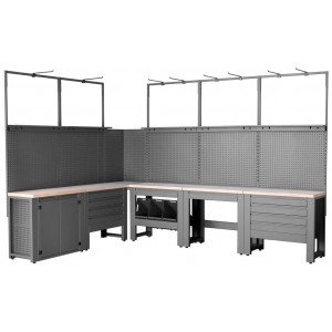 Töötoa laud Cyclus Tools Ralf System 500 37-piece 259 x 500 x 50 cm anthracite (720896)