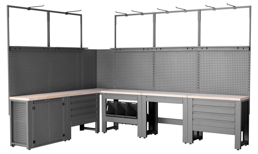 Töötoa laud Cyclus Tools Ralf System 500 37-piece 259 x 500 x 50 cm anthracite (720896) - 1