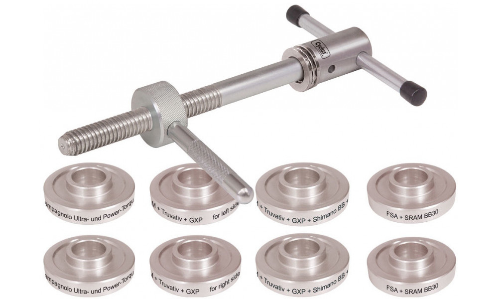 Tööriistakomplekt Cyclus Tools bottom bracket press with 5 bushing pairs for 24/30 mm Press-Fit Shimano / SRAM / Campagnolo /  