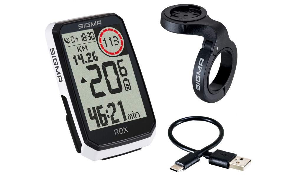 Rattakompuuter SIGMA ROX 4.0 Endurance GPS White - 1