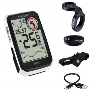 Rattakompuuter SIGMA ROX 4.0 Endurance GPS White HR Set