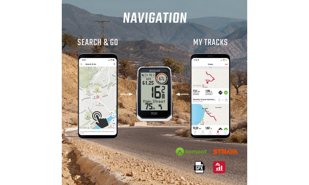 Rattakompuuter SIGMA ROX 4.0 Endurance GPS White HR Set - 7