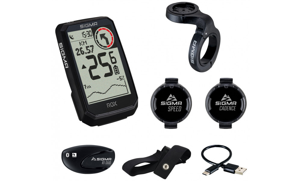 Rattakompuuter SIGMA ROX 4.0 Endurance GPS Black Sensor Set - 1